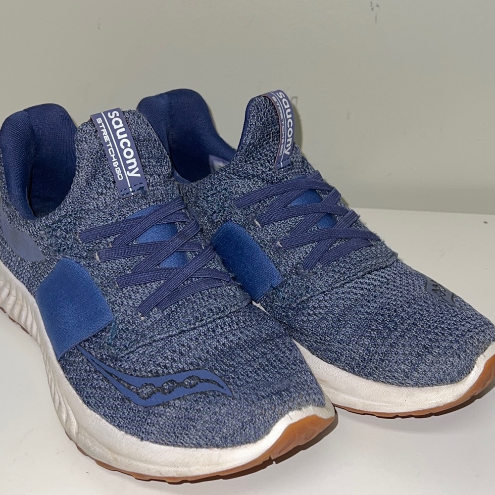 Saucony Stretch And Go Blue Running Shoes Women Size 7 Sneakers S30020-16